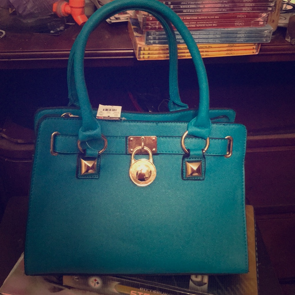 Teal shoulder bag